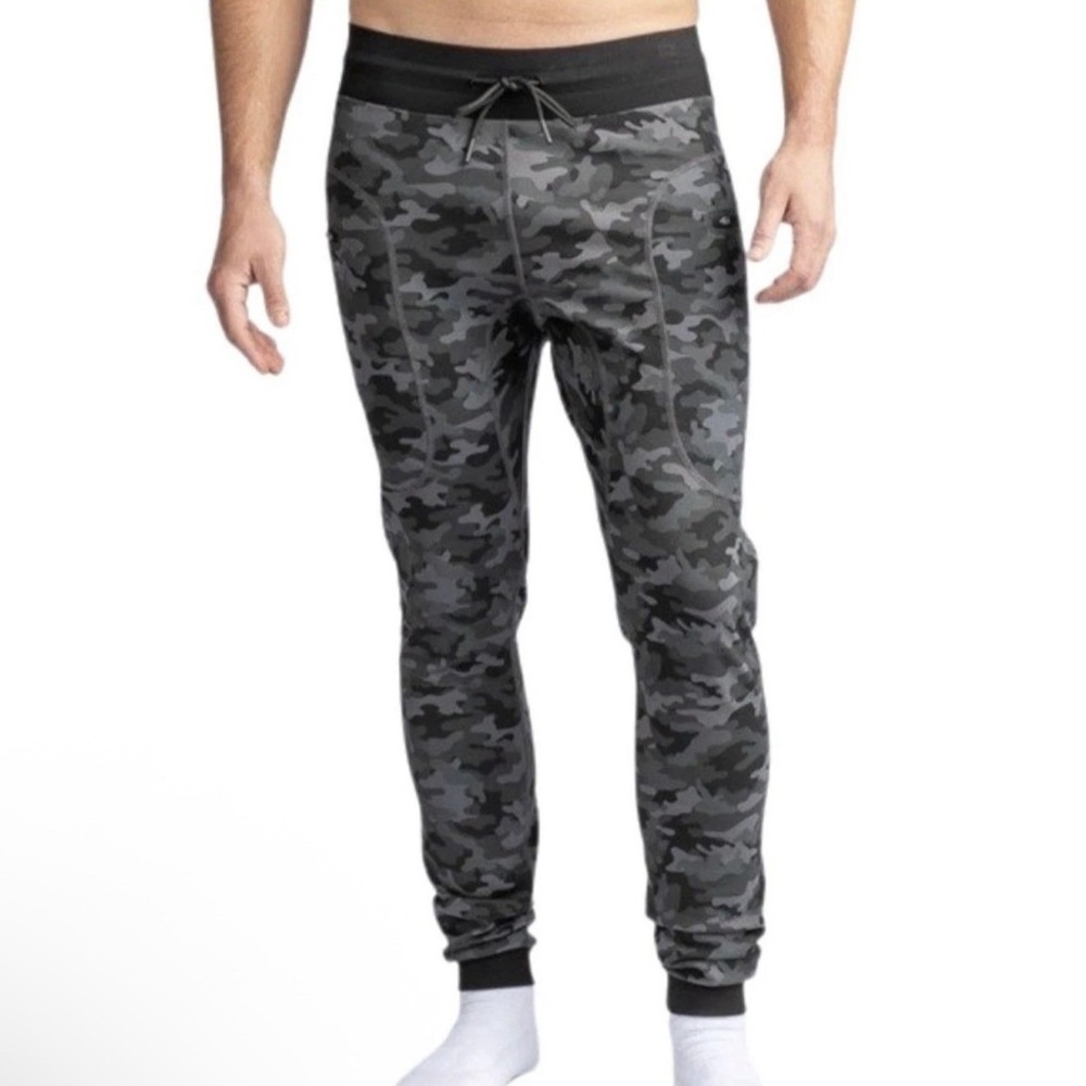BYLT Men's Elite Joggers Camo Gray Black Medium